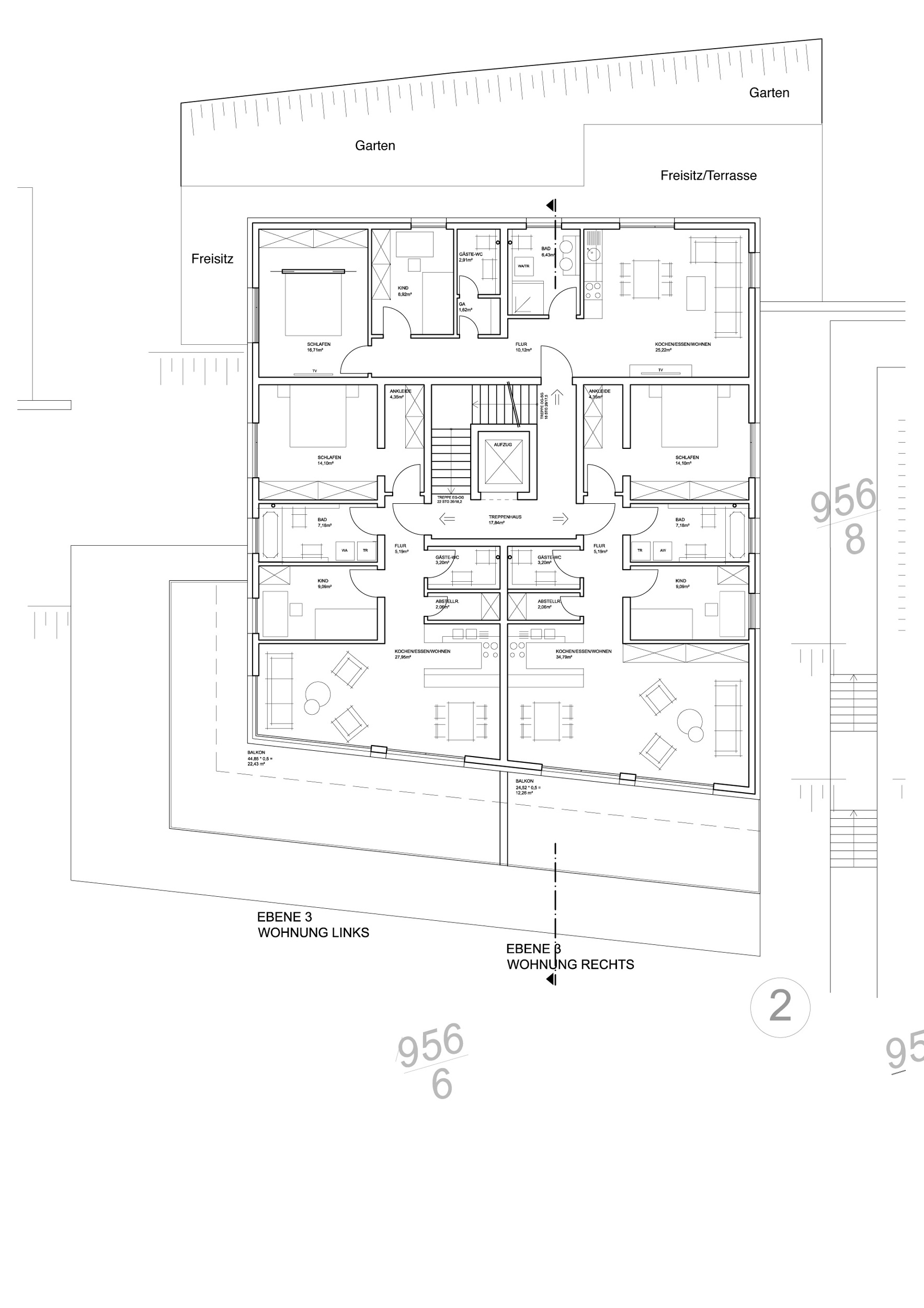 Haus 2 Ebene 3 – Grundriss