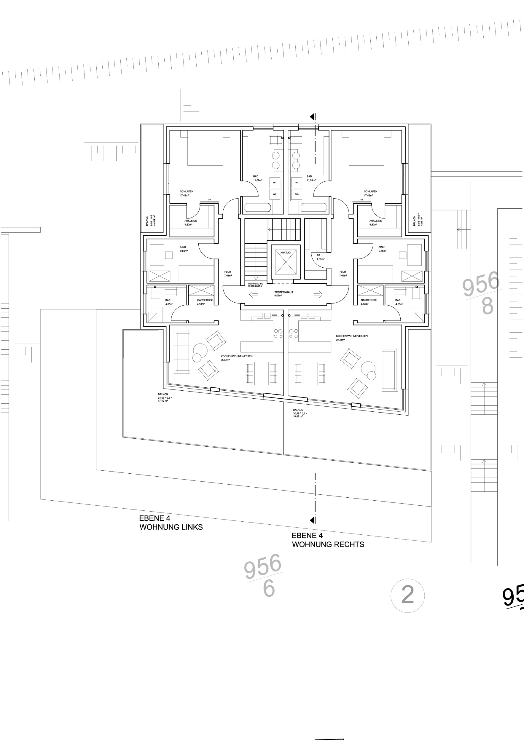 Haus 2 Ebene 4 – Grundriss