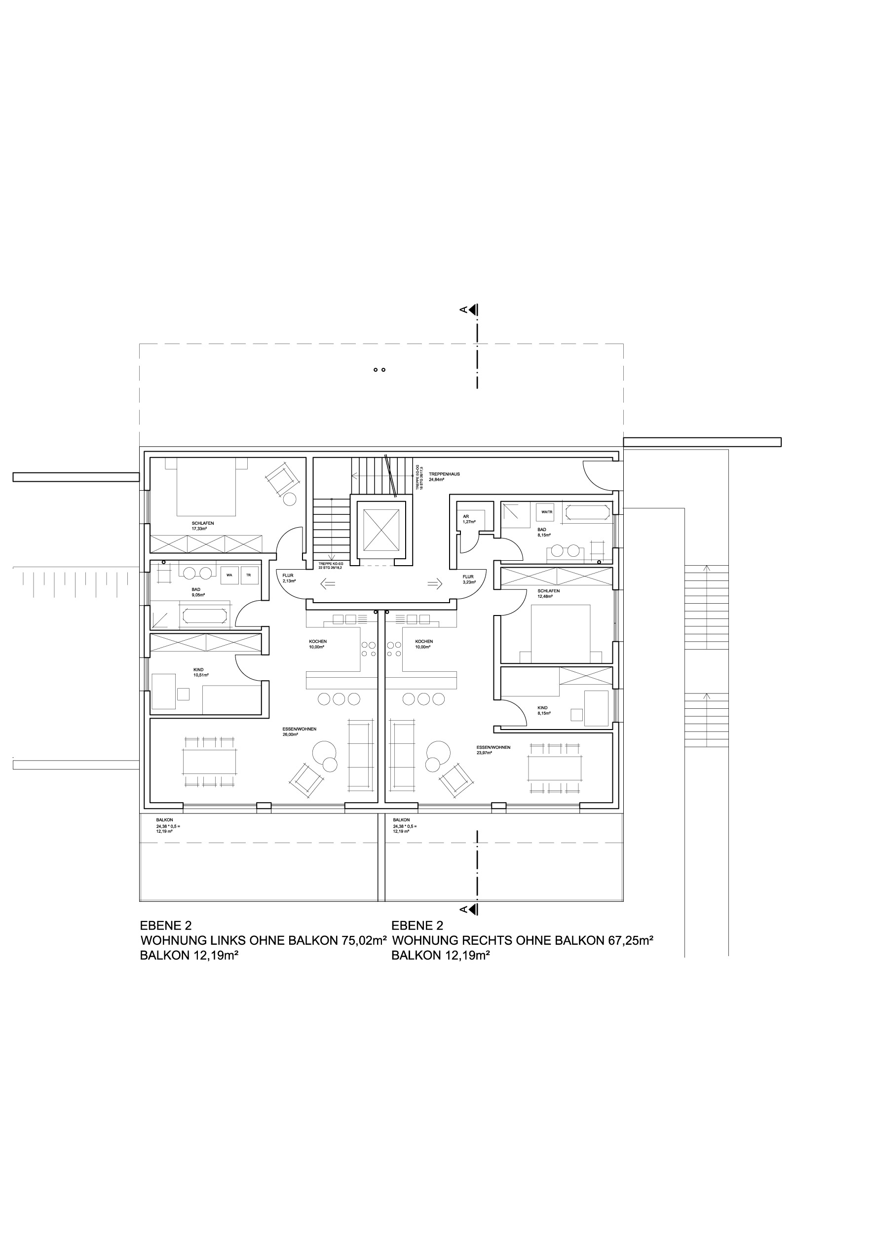Haus 3 Ebene 2 – Grundriss