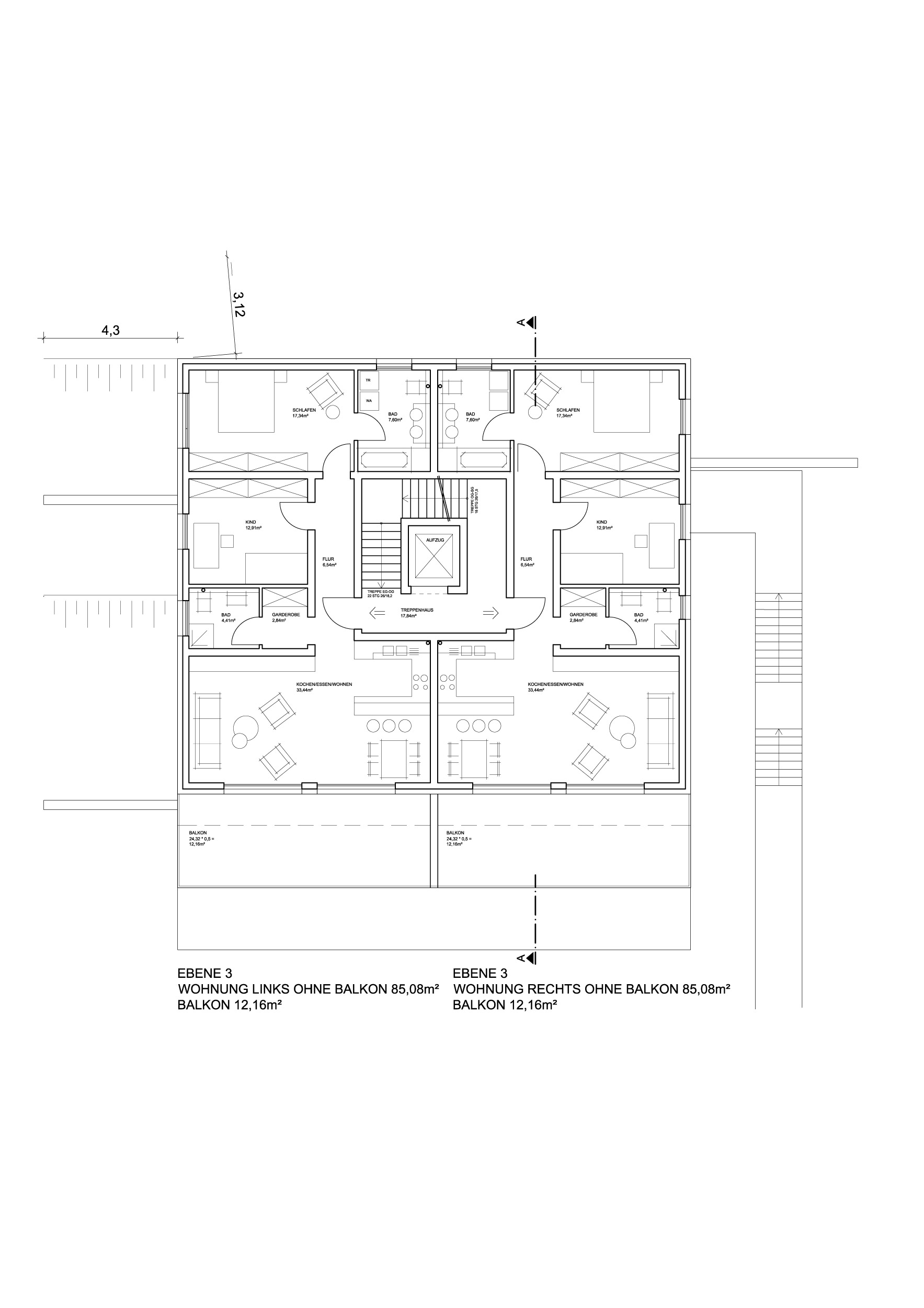 Haus 3 Ebene 3 – Grundriss