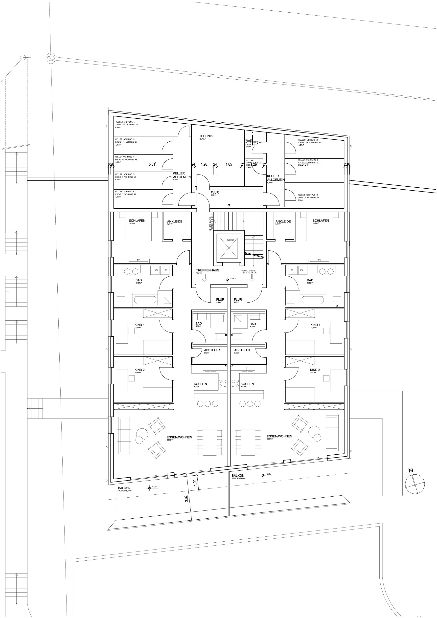 Haus 5 Ebene -1 – Grundriss