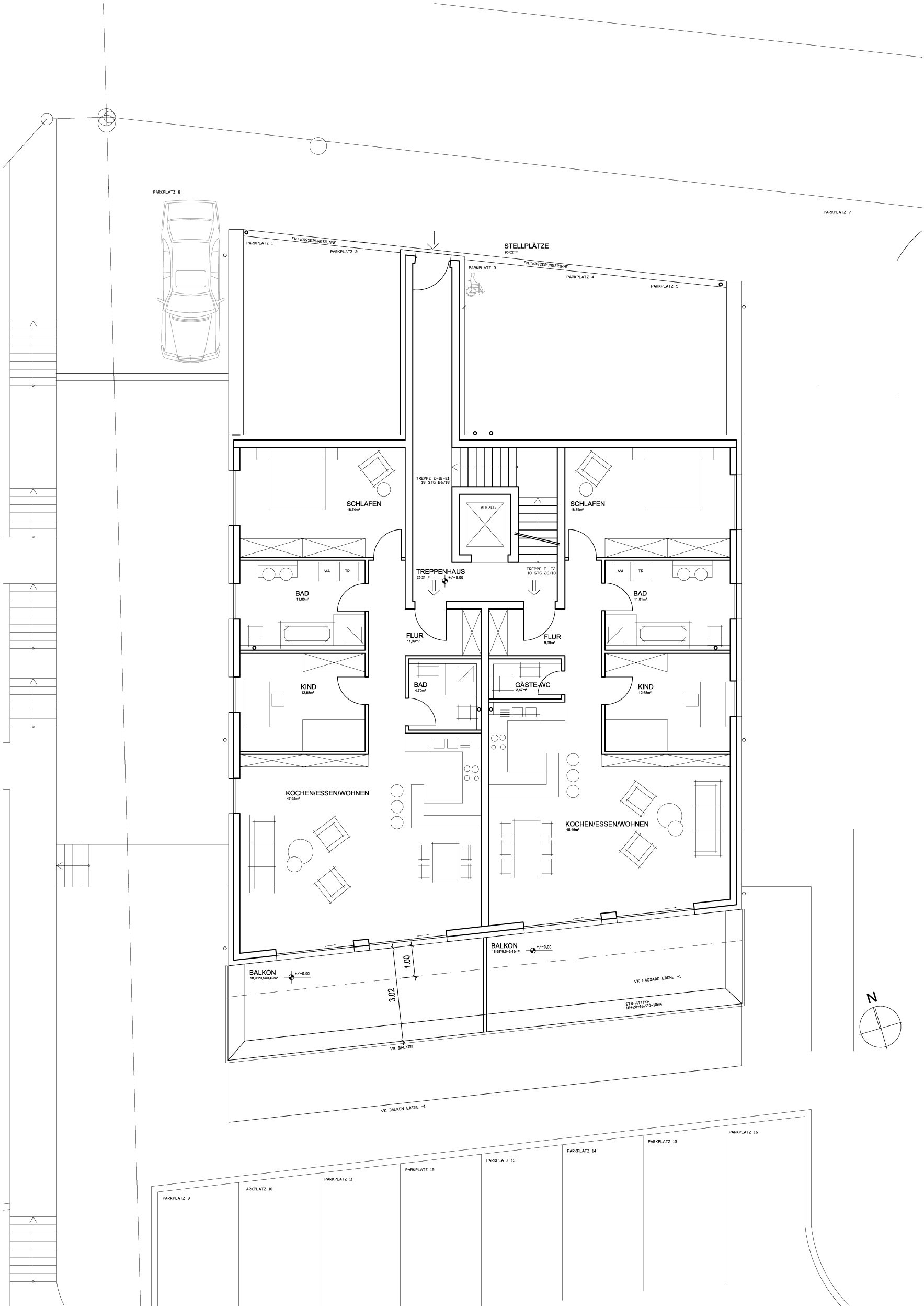 Haus 5 Ebene 1 – Grundriss